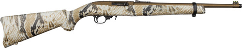Ruger 10/22 22 LR, 16.12" Threaded Barrel, Snake Skin Camo, Bronze Rec, 10rd - Exclusive Guns | The Gun Shop