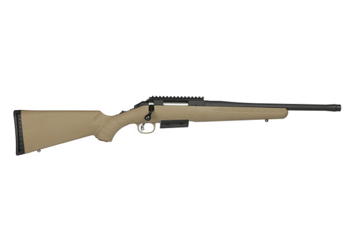 Ruger American 450 Bushmaster, 16" Threaded Barrel, Flat Dark Earth Stock, Black Rec, 3rd - Exclusive Guns | The Gun Shop