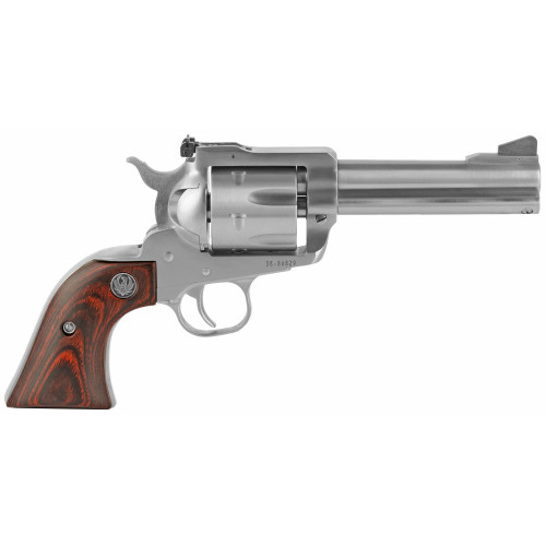 Ruger Blackhawk 357 Magnum/9mm, 4.6" Barrel, Stainless Steel, Hardwood Grip, 6rd - Firearm | The Gun Shop