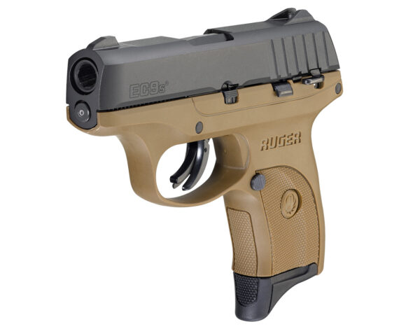 Ruger EC9s 9mm, 3.12" Barrel, Fixed Sights, Manual/Trigger Safety, FDE, 7rd