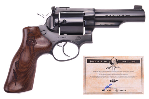 Ruger GP100 Jeff Quinn Limited Edition .44 Special, 4.2" Barrel, Hogue Walnut Grips, Polished Blued, 5rd