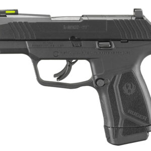 Ruger, MAX-9, Semi-automatic, Striker Fired, Sub-Compact, 9mm, 3.2" Barrel, Black Oxide Finish, Polymer Frame, No Thumb Safety, Optic Ready, Front TFO Night Sight, 2 10rnd