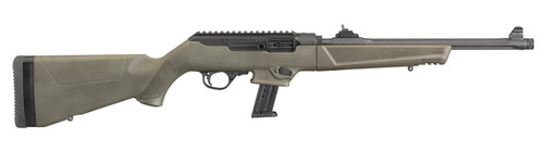 Ruger PC Carbine 9mm, 16" Threaded Barrel, Olive Drab Green Stock, Black Rec, 17rd - Exclusive Guns | The Gun Shop