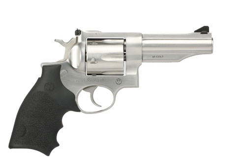 Ruger Redhawk 45 Colt, 4.2" Barrel, Stainless Steel, Black Hogue Grip, 6rd - Exclusive Guns | The Gun Shop