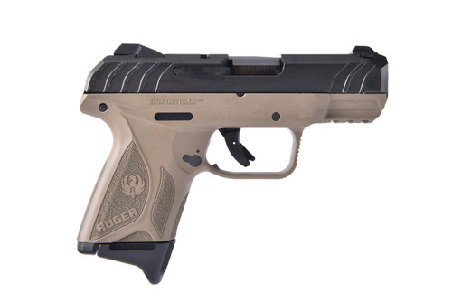 Ruger Security 9mm, 3.42" Barrel, Flat Dark Earth Frame, Black Slide, 10rd - Concealed Carry Guns | The Gun Shop