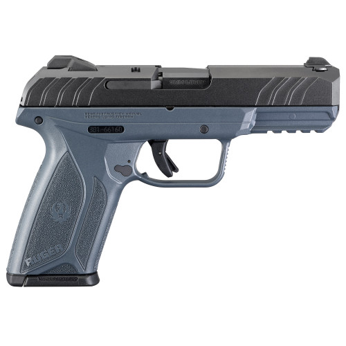 Ruger Security 9mm, 4" Barrrel, Cobalt Kinetic Slate Blue Frame, Manual Safety, 15rd - Firearm | The Gun Shop
