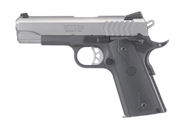 Ruger SR1911 Commander Pistol, 9mm, 4.25", Rubber Grip, 9rd, Two Tone