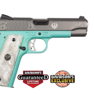 Ruger SR1911 Commander 9mm, 4.25" Barrel, Lightweight Robin Egg/SS Finish, 9rd Mag