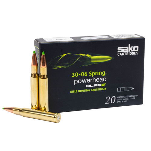 Sako Cartridges 30-06 Springfield, 170gr, PowerHead Blade, 20rd Box - Ammo | The Gun Shop