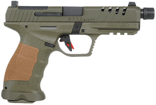 SAR USA SAR9 SOCOM 9mm, 4.5" Threaded Barrel, Olive Drab Green Cerakote, 21rd - Firearm | The Gun Shop