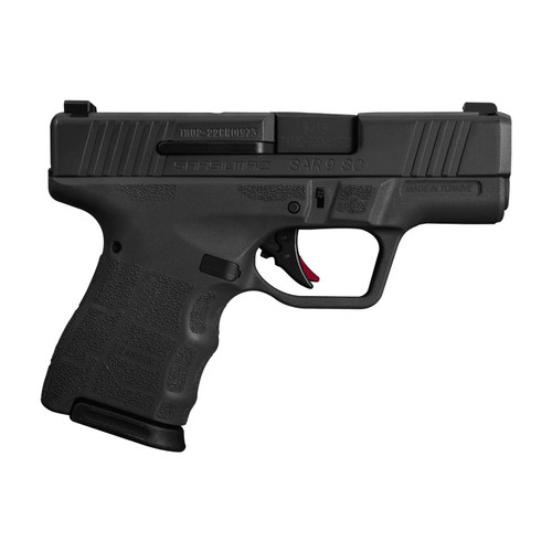 SAR USA SAR9 SC Gen2 Compact Frame 9mm, 3.3" Barrel, Black, Interchangeable Backstrap, 15rd - Concealed Carry Guns | The Gun Shop