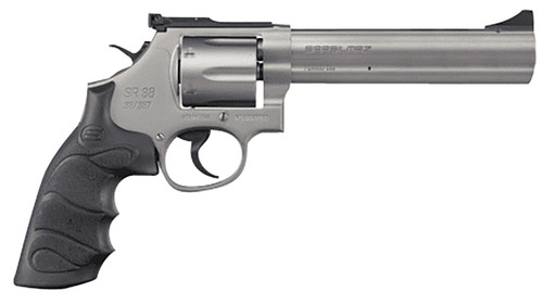 SAR USA SR 38 Special/357 Magnum, 6" Barrel, Stainless Frame, Black Grip, 6rd - Firearm | The Gun Shop