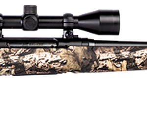 Savage Axis XP Camo, 270 Winchester, 22" Barrel, Black Color, Mossy Oak Break-Up Country Polymer Stock, Weaver 3-9x40 Scope, 4Rd, Detachable Box Magazine
