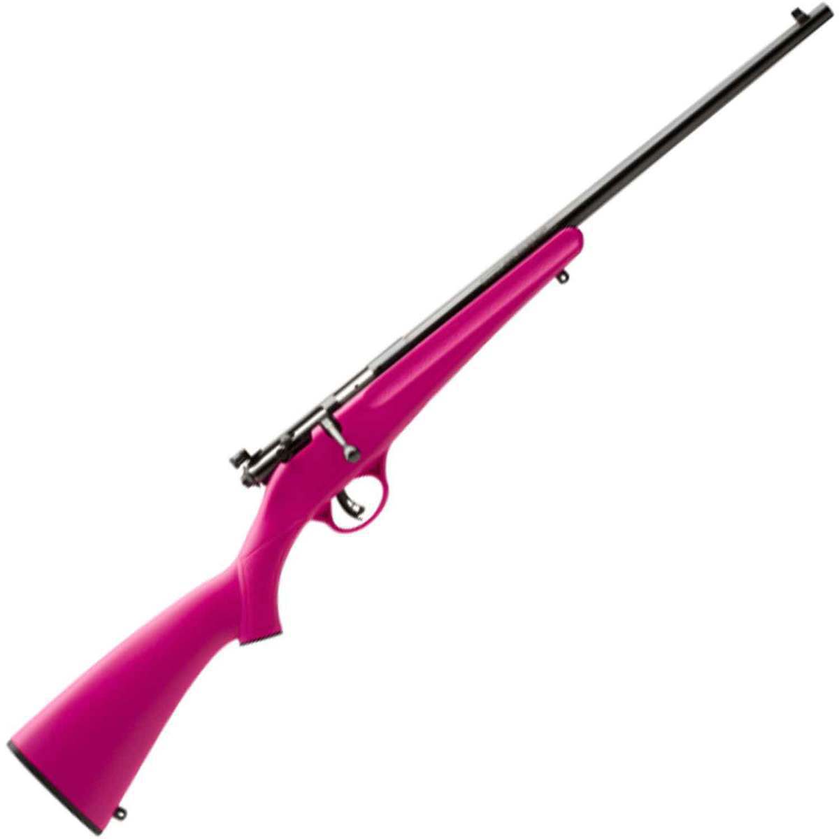 Savage Arms Rascal Compact Blued/Pink Bolt Action Rifle - 22 Long Rifle - 16.13in - Rifles | The Gun Shop