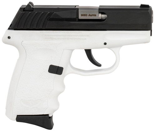 SCCY CPX-3 380 ACP, 3.1" Barrel, White Grip, Black Slide, 10rd - Concealed Carry Guns | The Gun Shop