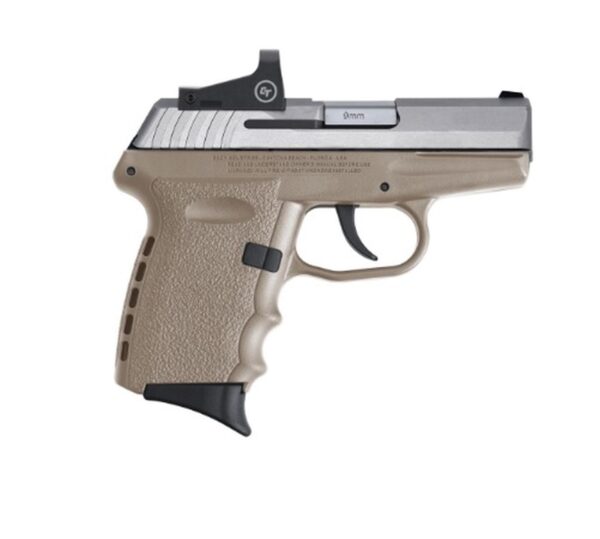 SCCY CPX-2 9mm, 3.1" Barrel, CT RDS, SS/FDE, 10rd