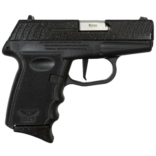 SCCY DVG-1 9mm, 3.1" Barrel, Black, Glitter Slide, 10rd - Concealed Carry Guns | The Gun Shop