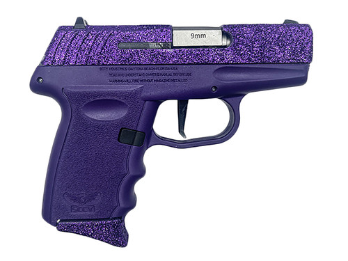 SCCY DVG-1 9mm, 3.1" Barrel, Purple Glitter Slide, Royal Purple Frame, 10rd - Concealed Carry Guns | The Gun Shop