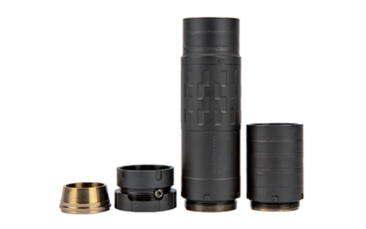 SilencerCo Omega 36M 5.56 NATO to .338 LM & 9mm, 5.1"-7.65", Black