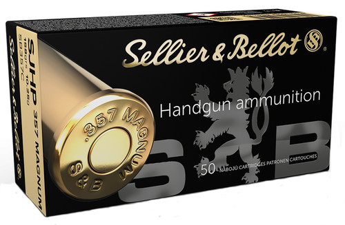 Sellier & Bellot 357 Magnum, 158gr, Semi Jacketed Hollow Point, 50rd Box - Ammo | The Gun Shop
