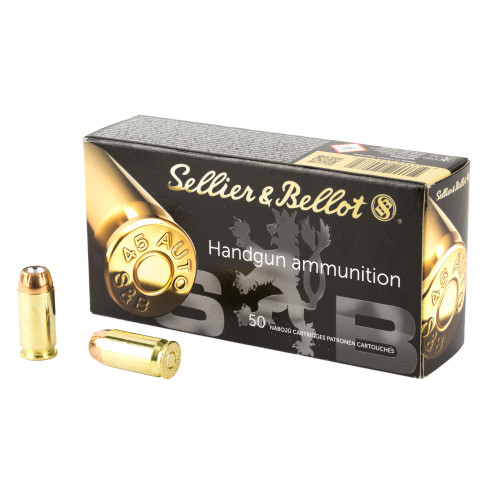 Sellier & Bellot 45 ACP, 230gr, Jacketed Hollow Point, 50rd Box - Ammo | The Gun Shop