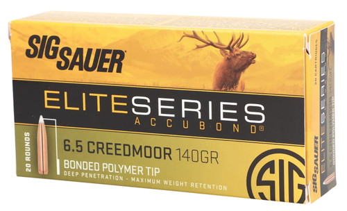 Sig Sauer Elite Hunting 6.5 Creedmoor, 140gr, Nosler AccuBond, 20rd Box - Ammo | The Gun Shop