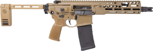 Sig Sauer MCX Spear LT 300 Blackout, 9" Threaded Barrel, Flat Dark Earth Cerakote, Folding Cane Brace, 30rd - AR-15 Rifles | The Gun Shop