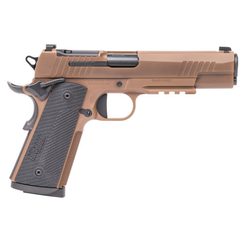 Sig Sauer 1911 X-Series 45 ACP, 5" Barrel, Coyote Tan, G10 Grips, Optics Ready, 8rd - 1911 Guns | The Gun Shop