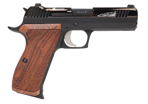 Sig Sauer P210 9mm, 4.1" Barrel, Black, Walnut Grips, 8rd - Concealed Carry Guns | The Gun Shop