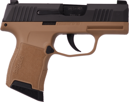 Sig Sauer P365 9mm, 3.1" Barrel, Flat Dark Earth Frame, Black Holster, 12rd - Exclusive Guns | The Gun Shop