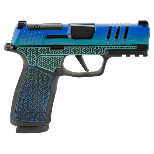 Sig Sauer P365 XMacro 9mm, 3.7" Barrel, Galactic June Bug, Optic Ready, 17rd - Firearm | The Gun Shop