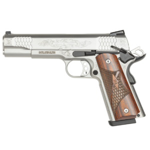 Smith And Wesson 1911 E Series Viking Gold Inlay On Stainless 45 ACP 5 8rds Grabagun Exclusive