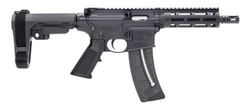 Smith & Wesson M&P15 Pistol 22 LR 8" Black Carbon Steel Barrel 25rd, NO BRACE, Black Magpul MOE Grip, Manual Safety, Optics Ready - AR-15 Pistols | The Gun Shop