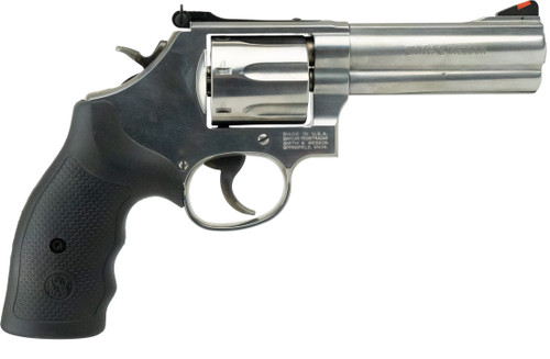 *USED* Smith & Wesson 686 Plus 357 Magnum 4" Barrel, Silver, Black Synthetic Grip, 7rd - Firearm | The Gun Shop