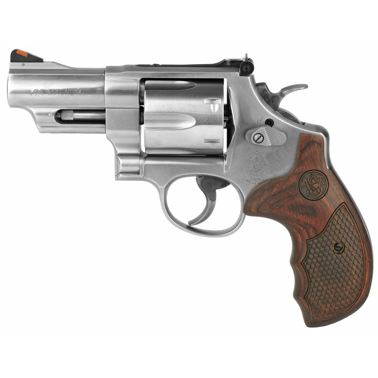 Smith & Wesson 629 44 Mag/.44 Spl, 3" Barrel, Stainless Finish, Wood Grips, 6Rd, Adjustable Sights