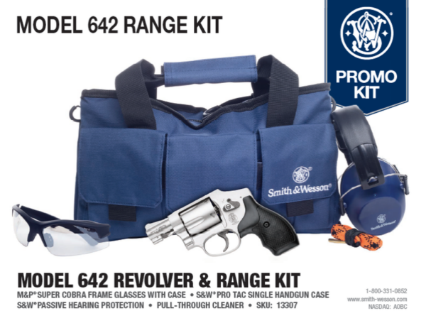 Smith & Wesson 642 Range Kit .38 Special, 1.8" Barrel, SS, Fixed Sights, 5rd
