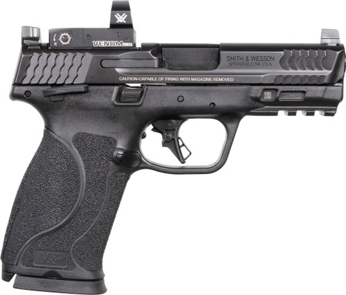 Smith & Wesson M&P M2.0 10mm, 4.6" Barrel, Black, Includes Vortex Venom Red Dot, 15rd - Firearm | The Gun Shop