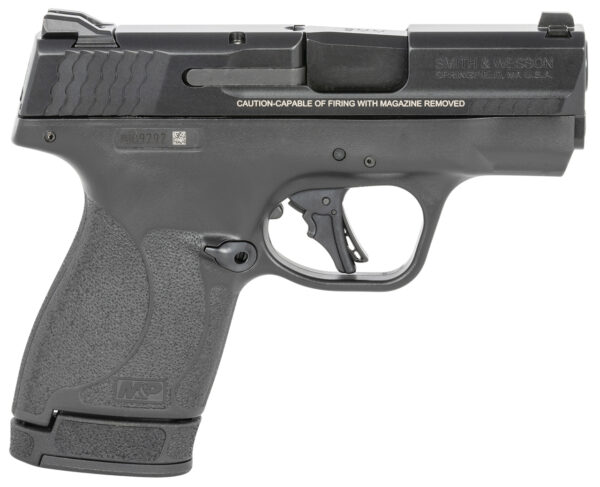 Smith & Wesson, Shield Plus, Striker Fired, Micro Compact, 9mm, 3.1" Barrel, White Dot Sights, Polymer Frame, No Thumb Safety, Flat Face Trigger, 2 Mags, 1-10Rd 1-13Rd, Black