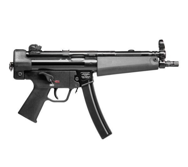 HK SP5 9mm, 8.9" Barrel, Aluminum, Black, Threaded, Ambidextrous Safety, 2x30rd