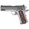 Springfield Ronin Operator 1911, Full Size, 9mm, 4.25" Barrel, Blued Slide, Satin Aluminum Cerakote Steel Frame, Wood Grips, 9 Round, Fiber Optic Front Sight