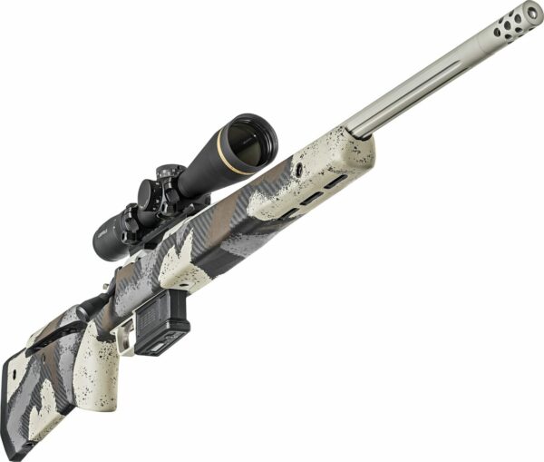 Springfield Model 2020 Waypoint 308 Win, 20" Carbon Fiber Barrel, SA Radial Brake, Green, Mil-Spec Green Cerakote, Evergreen Camo Carbon Fiber Stock M-LOK, TriggerTech Adj Trigger, AICS 5rd Mag