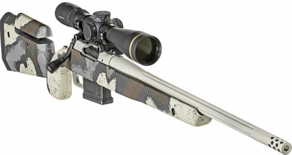 Springfield Model 2020 Waypoint 308 Win, 20" Carbon Fiber Barrel, SA Radial Brake, Green, Mil-Spec Green Cerakote, Evergreen Camo Carbon Fiber Stock M-LOK, TriggerTech Adj Trigger, AICS 5rd Mag