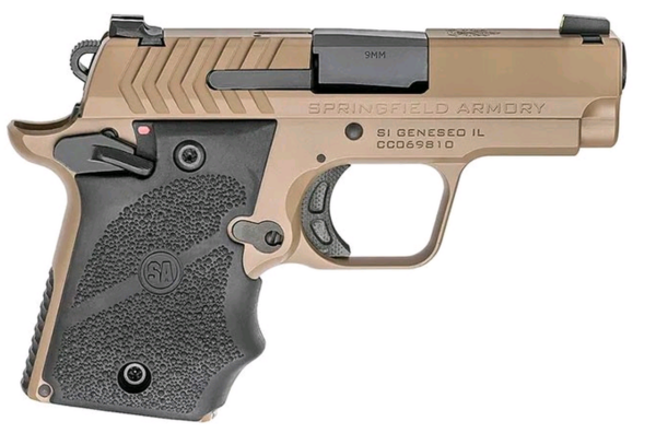 Springfield 911 Micro Compact 9mm Desert Flat Dark Earth, Hogue Grips, 2xMags