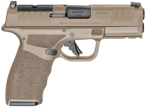 Springfield Hellcat Pro 9mm, 3.7" Barrel, Flat Dark Earth, Range Bag, 15rd - Firearm | The Gun Shop