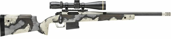 Springfield Model 2020 Waypoint 308 Win, 20" Carbon Fiber Barrel, SA Radial Brake, Tan, Desert Verde Cerakote, Ridgeline Camo Carbon Fiber Stock, M-LOK, TriggerTech Adj Trigger, 5rd AICS Short Action Magazine