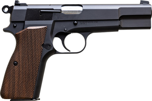 Springfield SA-35 9mm, 4.7" Barrel, Black, Checkered Walnut, Civivi Knife, 15rd - Exclusive Guns | The Gun Shop