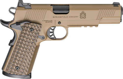 Springfield 1911 TRP 45 ACP, 5" Barrel, Coyote Brown Cerakote, G10 Grips, 3x8rd Mags - 1911 Guns | The Gun Shop