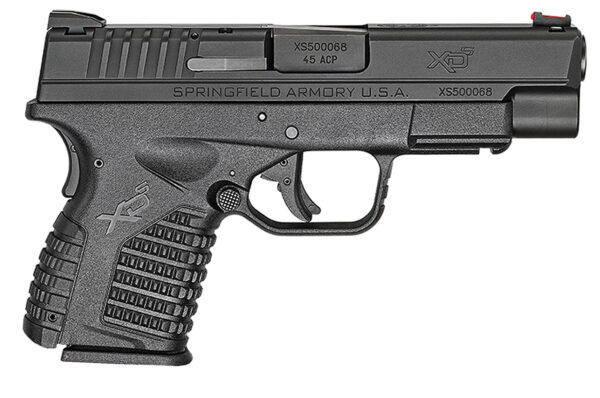 Springfield XD-S .45 ACP, 4" Barrel, FO Front/Dovetail Rear, Black, 5rd