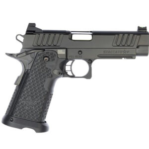 Staccato P DPO 9mm, 4.4" Bull Barrel, G2, Dawson Fiber Optic, SS Barrel, DLC Finish, 17rd/20rd