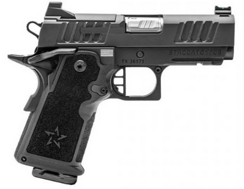 Staccato CS 9mm, 3.5" Barrel, Optics Ready, Flat Trigger, Black, 16rd - Concealed Carry Guns | The Gun Shop